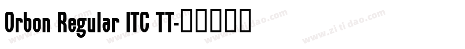 Orbon Regular ITC TT字体转换